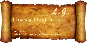 Liszkay Gizella névjegykártya