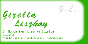 gizella liszkay business card